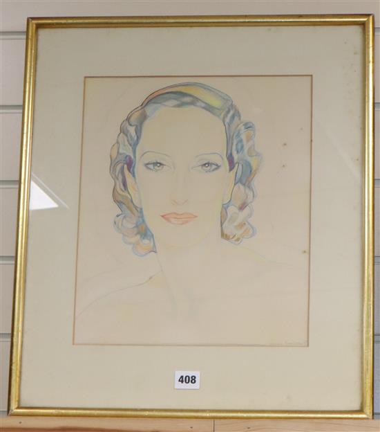 Boris Smirnoff (1895-1976) Portrait of a woman 35 x 29cm